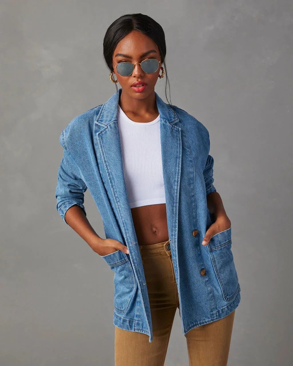 Drune | Jeans Blazerjacke für Damen