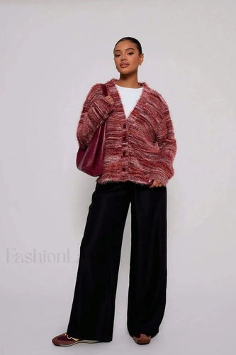 Drune | Vintage Streifen Cardigan mit V-Ausschnitt