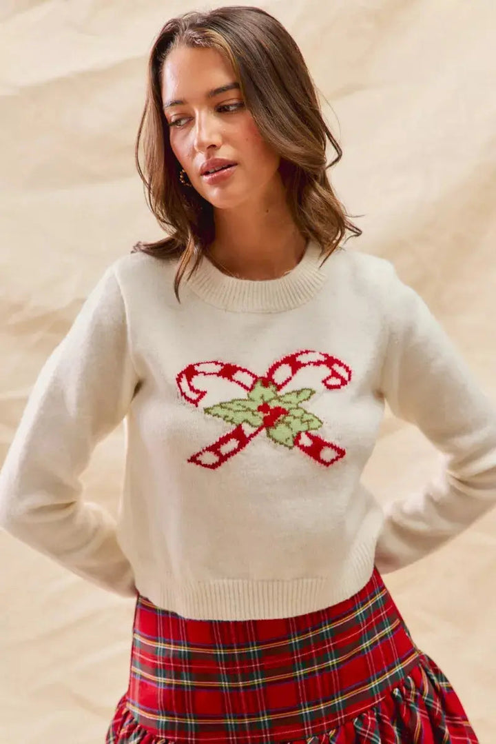 Drune | Weihnachten Candy Cone Kurzpullover