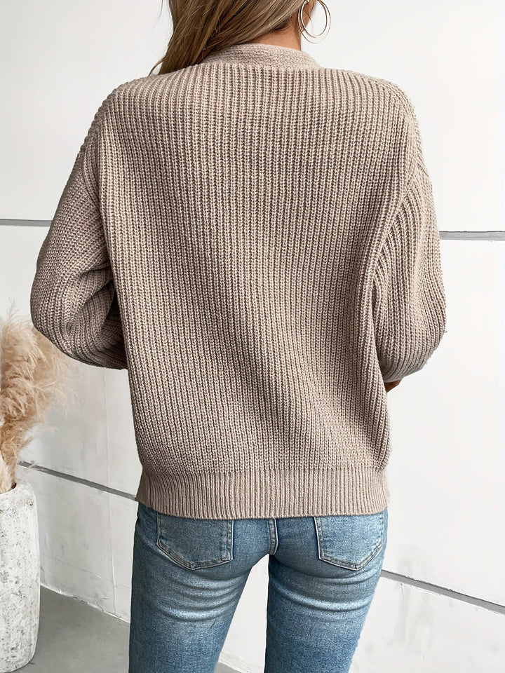 Drune | stilvoller warmer Drop-Shoulder-Woll-Cardigan für Damen - Ideal für Winter