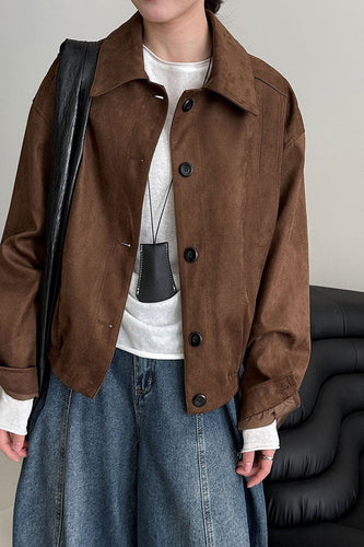 Drune | Wildleder Reverskragenjacke