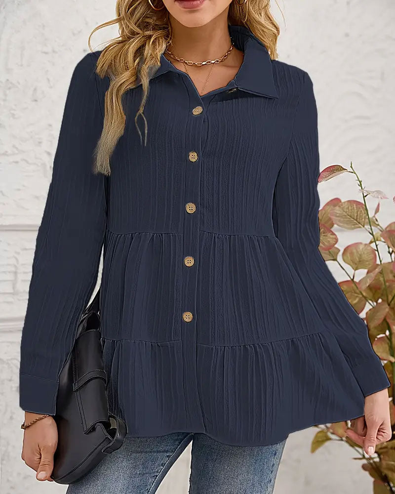 Drune | Bluse mit Reverskragen und Tailliertem Schnitt