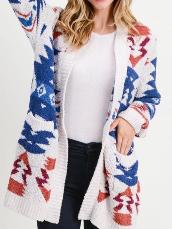 Drune | Boheme Cardigan mit Ethnischem Muster Weich und Warm Einzigartiges Design