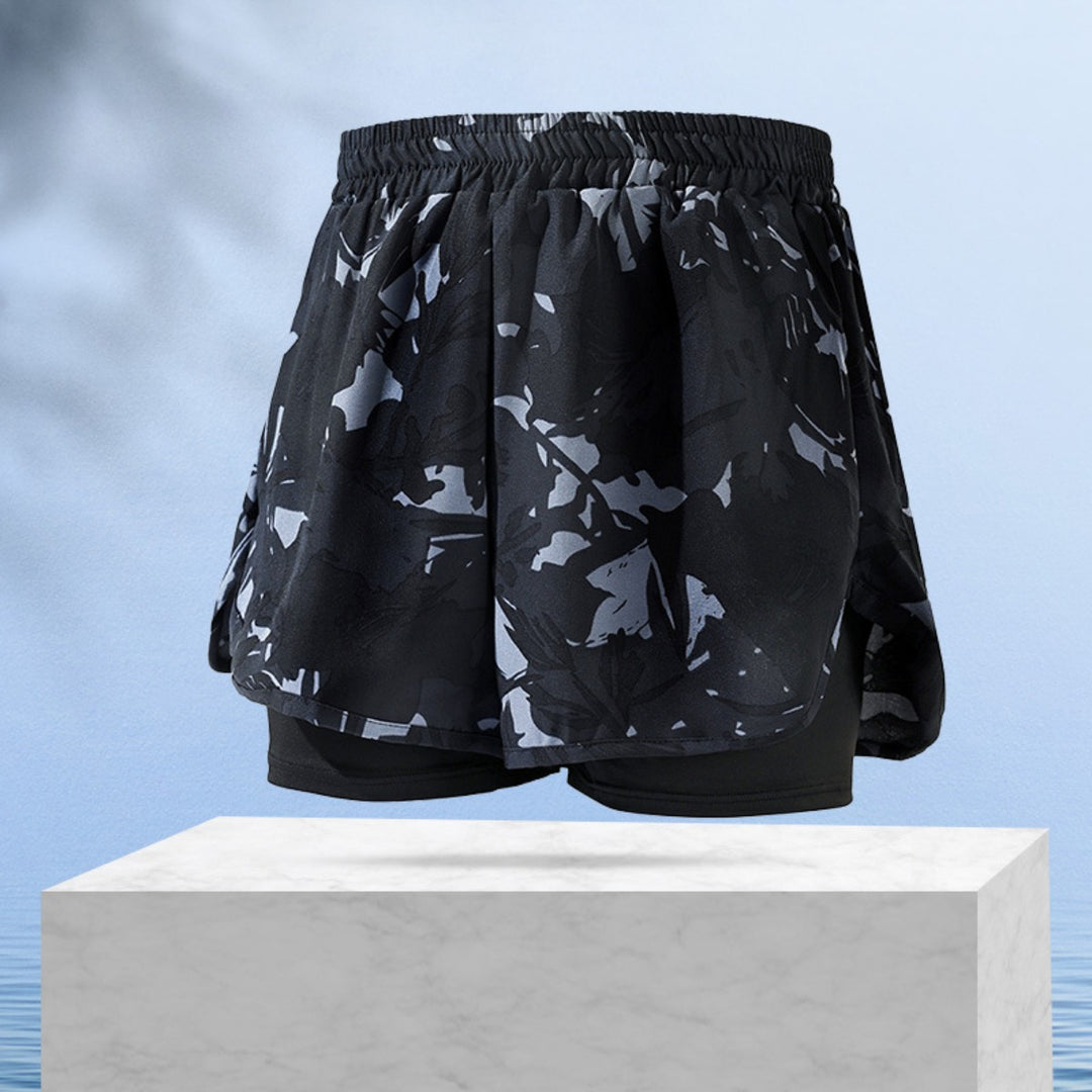 Drune | Doppellagige Herren Sport Fitness Anti-Peinlichkeit Strandhose