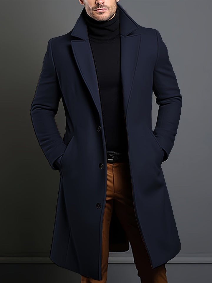 Drune | Elegante Lange Jacke Polyester und Wolle Klassisch und Warm