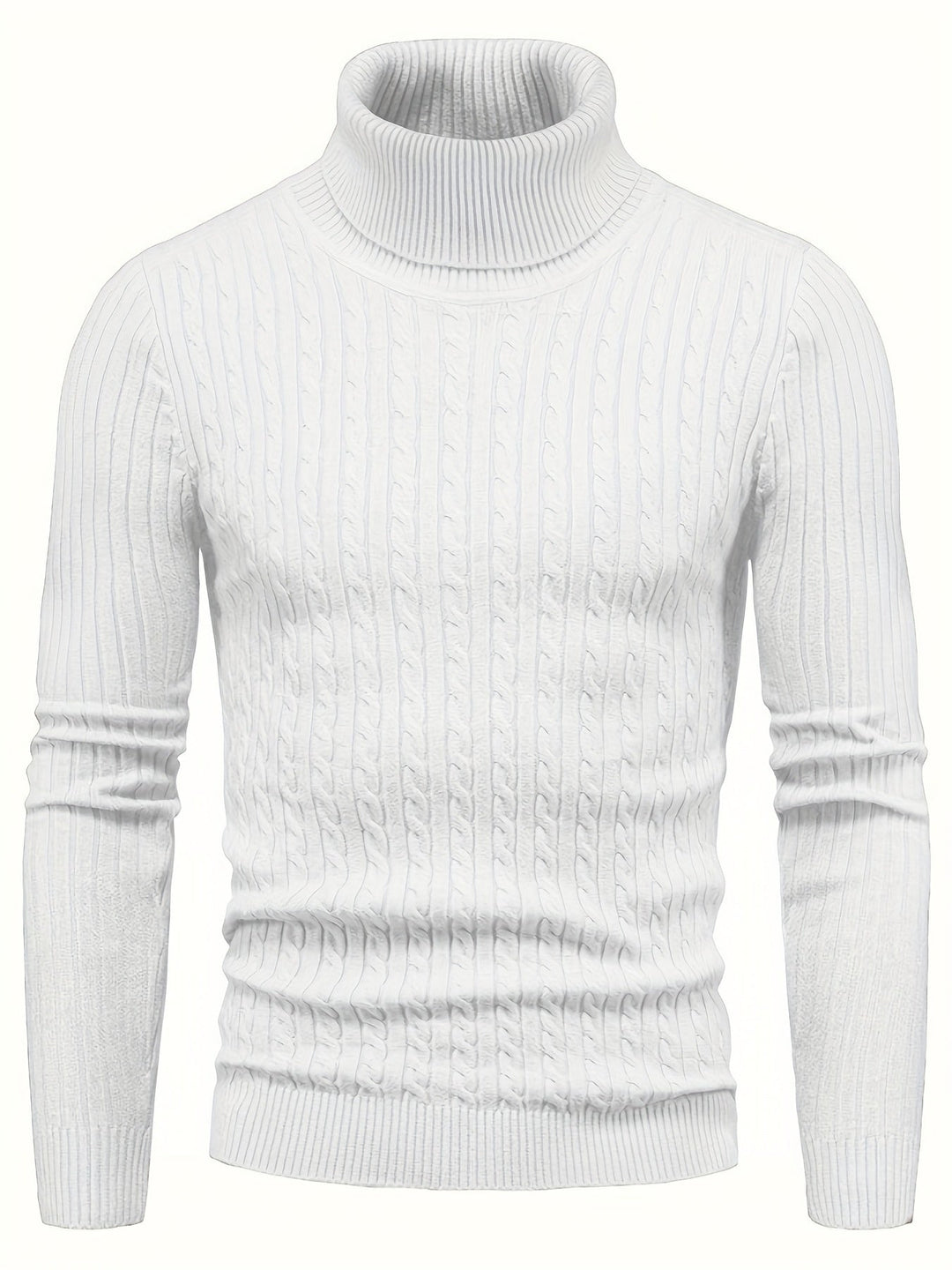 Drune | Kabelstrick Rollkragenpullover Weich und Warm Perfekt Für Herbst und Winter