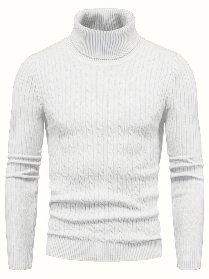 Drune | Kabelstrick Rollkragenpullover Weich und Warm Perfekt Für Herbst und Winter