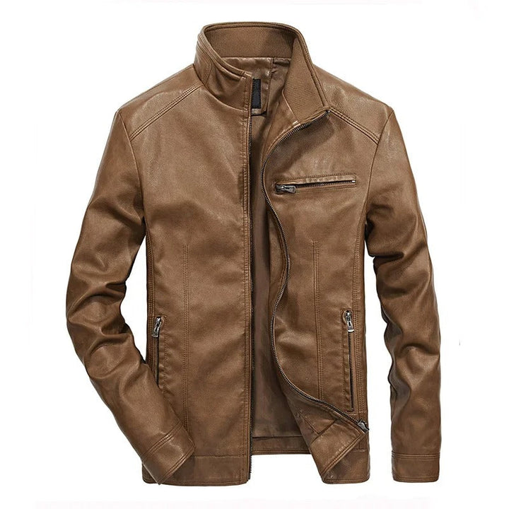 Drune | Lederjacke für Herren Frühlingsjacke mit Reißverschluss