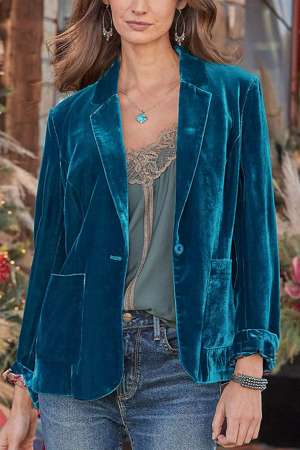 Drune | Samt Cropped Top kleine Blazer