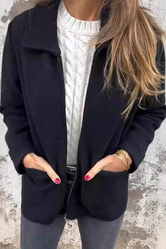 Drune | Farbe Revers Reißverschluss Tasche Freizeitjacke