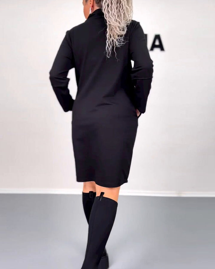 Drune | Lässiges Gerades Kleid mit Kordelzug