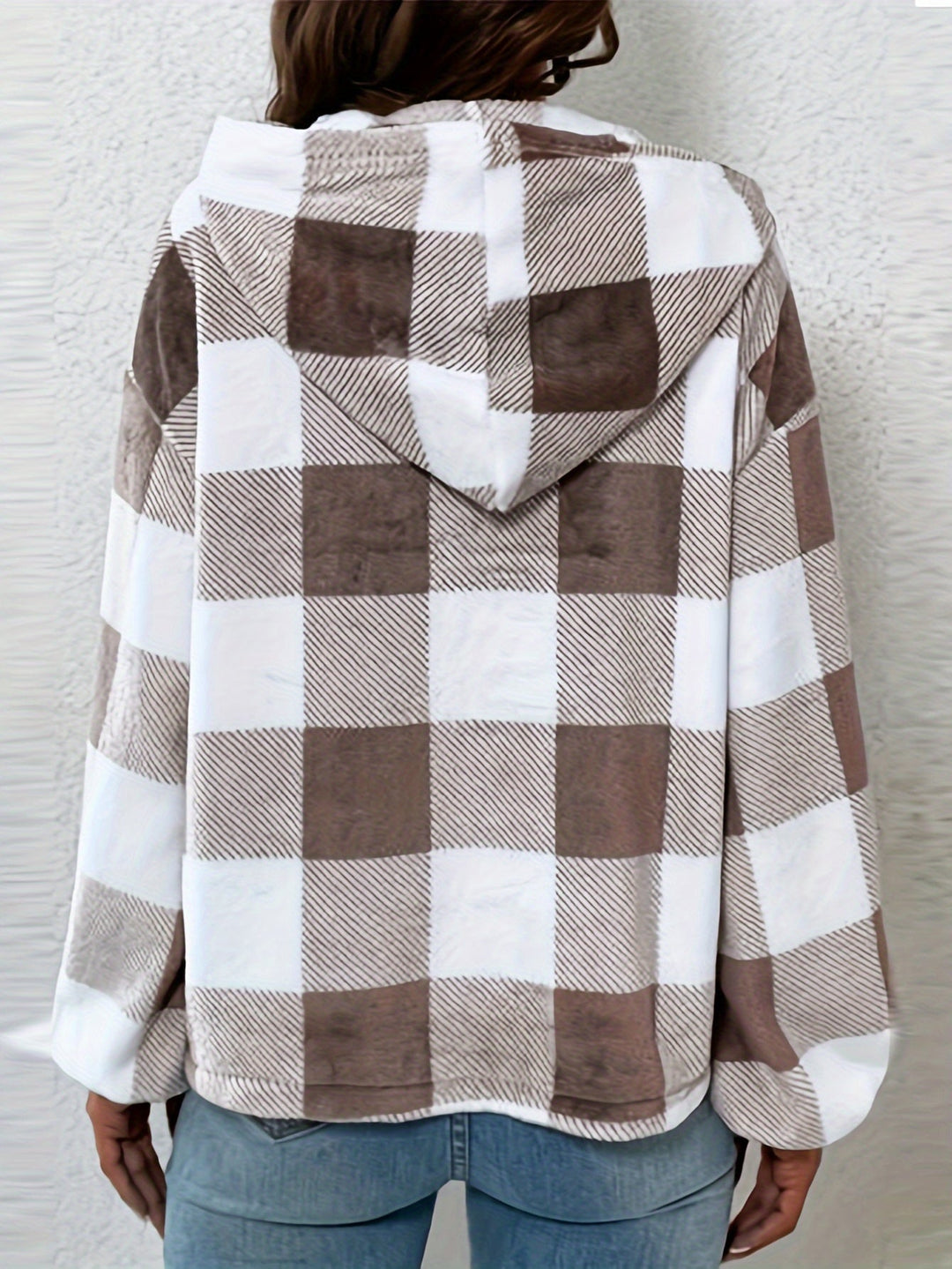 Drune | Flannel Karierter Hoodie Baumwolle und Polyester Trendig und Komfortabel