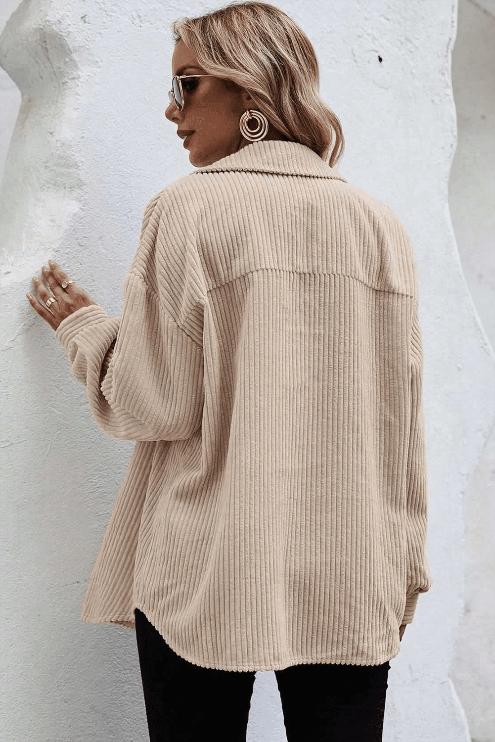 Drune | Rippierte Hemdjacke Baumwollmischung Komfortabel und Elegant