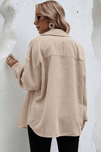 Drune | Rippierte Hemdjacke Baumwollmischung Komfortabel und Elegant