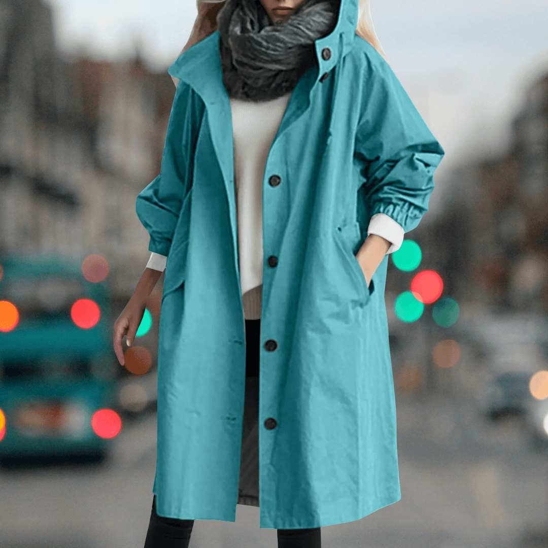 Drune | Damen Wasserdichter Teddy Fleece-Trenchcoat