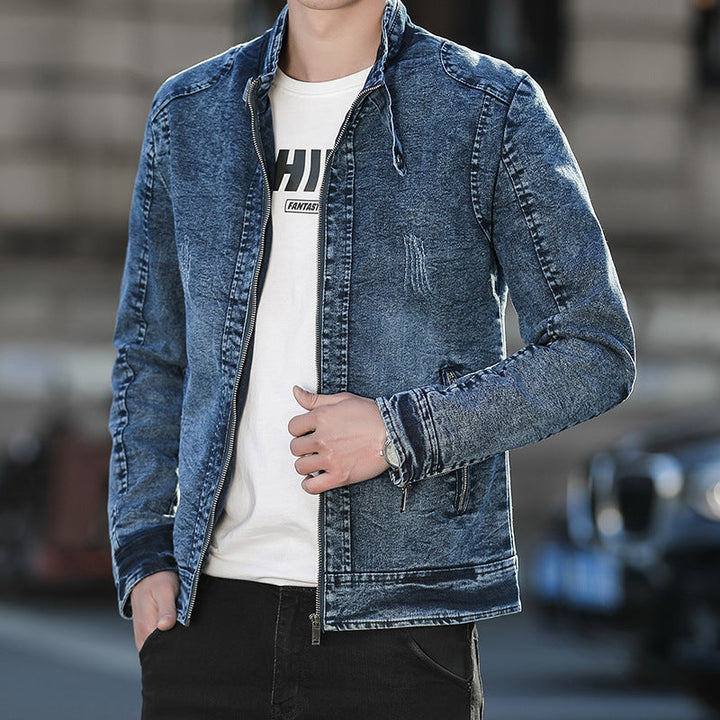 Drune | Lässige Baumwoll Jeansjacke Für Herren