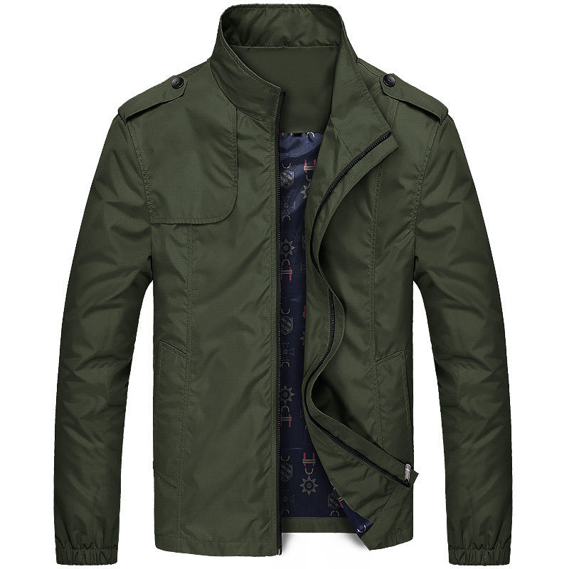Drune | Freizeitjacke Slim Fit - Winddichte Übergangsjacke mit Stehkragen und Taschen, Modernes Design für Alltag und Outdoor