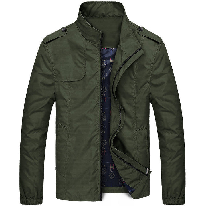 Drune | Freizeitjacke Slim Fit - Winddichte Übergangsjacke mit Stehkragen und Taschen, Modernes Design für Alltag und Outdoor
