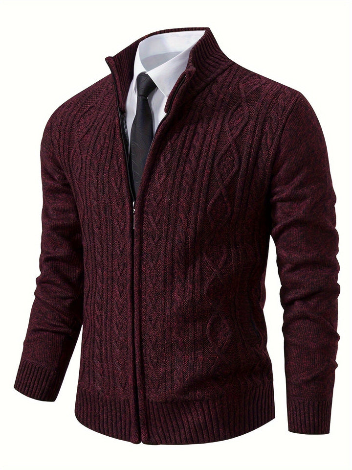 Drune | Strickcardigan mit Reißverschluss und Muster Acryl Bequem und Warm