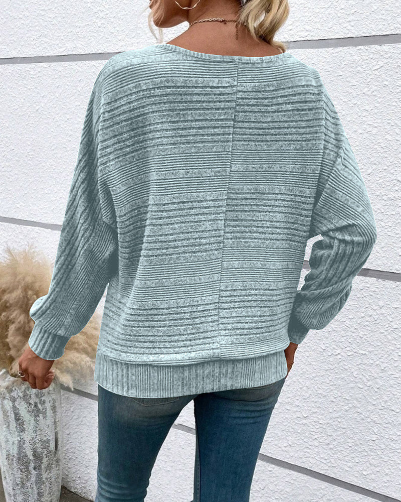 Drune | Langarmshirt mit Rundhals und Streifen