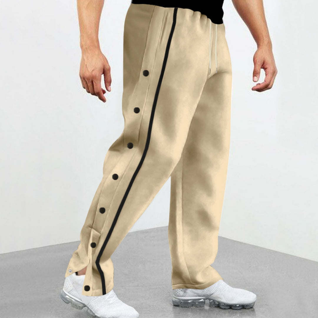 Drune | Gerade Sporthose mit Knöpfen
