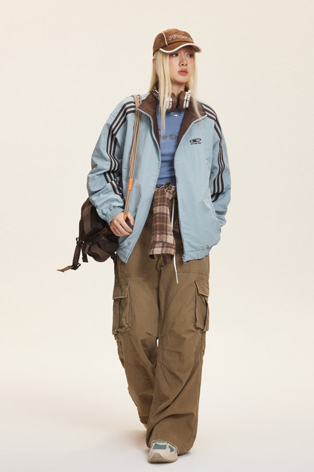 Drune | Stehkragen Farbkombination Jacke