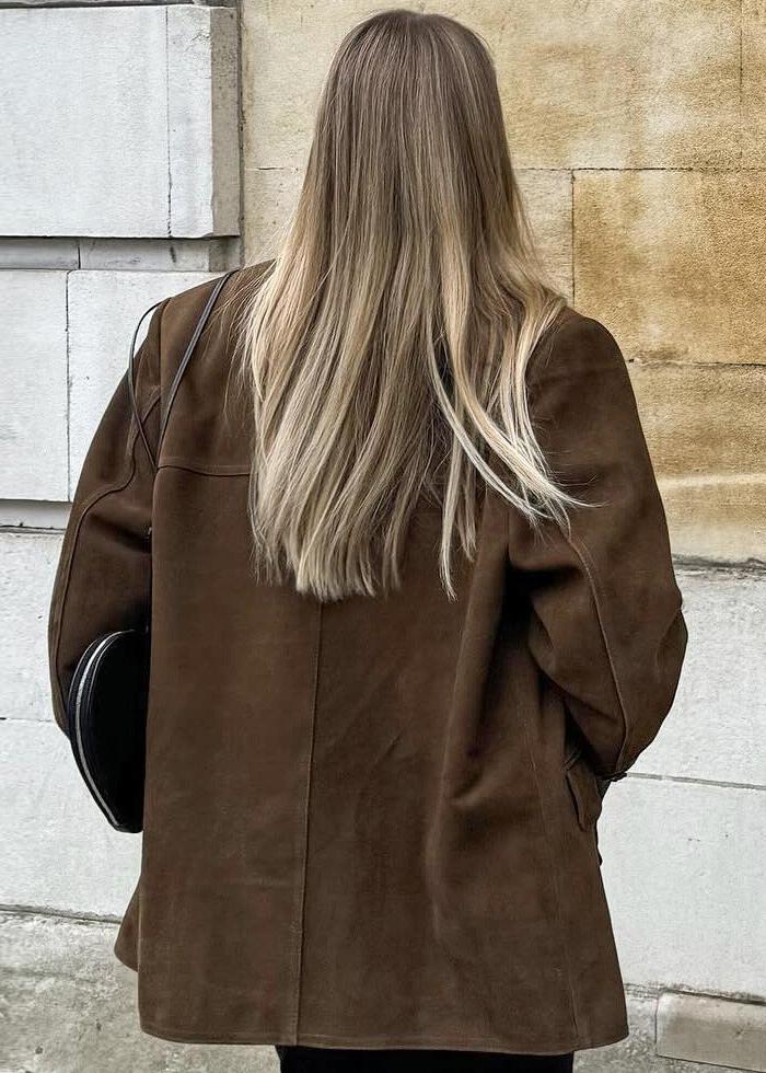 Drune | Samt Wildlederjacke mit Retro-Revers
