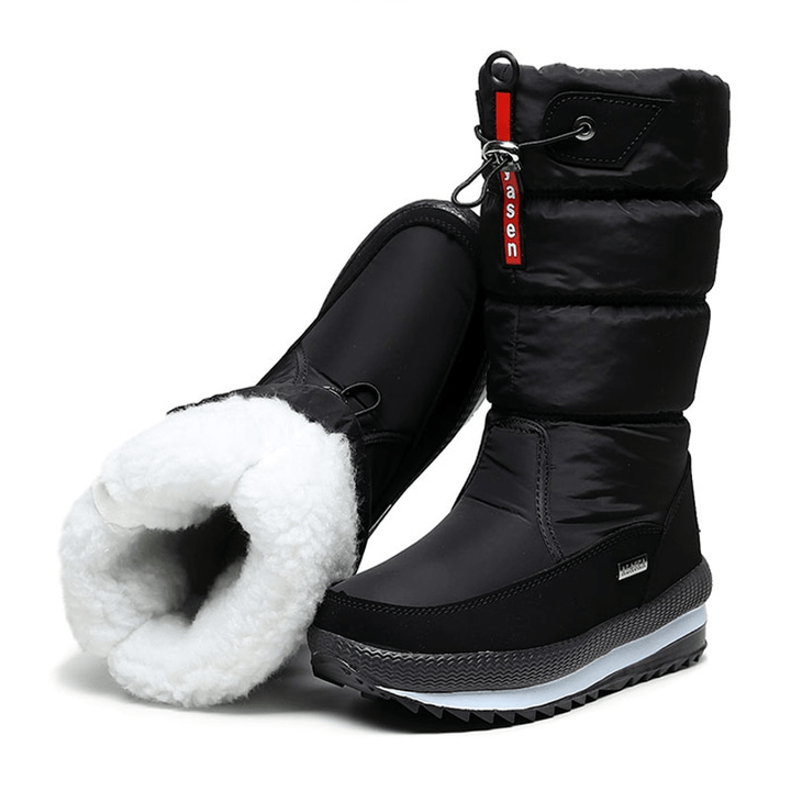 Drune | Damen Wasserdichte Mid-Calf Plüsch Stiefel