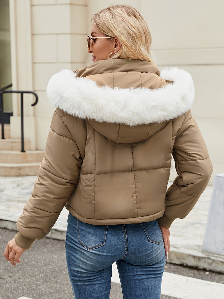 Drune | Elegante und warme schwarze Pufferjacke für den Winter