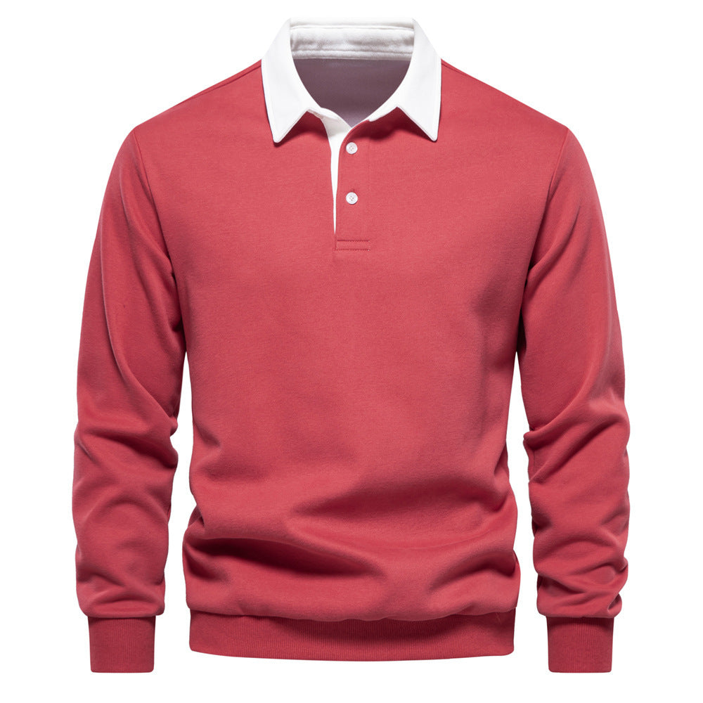 Drune | Elegantes Herren Langarm Polo Shirt Mit Klassischem Kragen