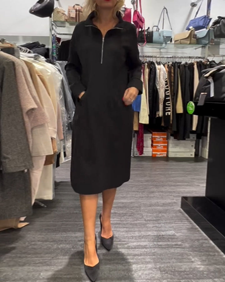 Drune | Kleid mit Stehkragen und Reißverschluss