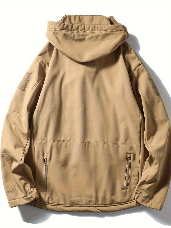 Drune | Softshell Jacke - Winddichte Tactical Outdoor Jacke mit Kapuze & Reißverschlusstaschen