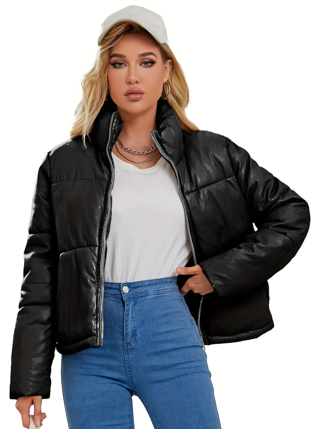 Drune | Steppjacke - Warm Gefütterte Winterjacke mit Reißverschluss & Stehkragen