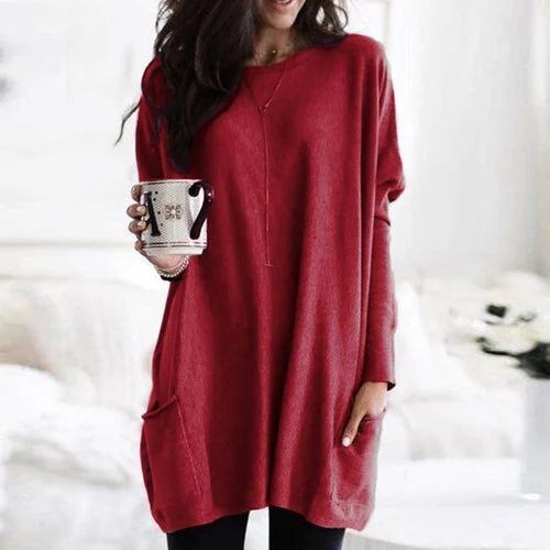 Drune | Tunika mit Taschen - bequeme Damen Oversized Top