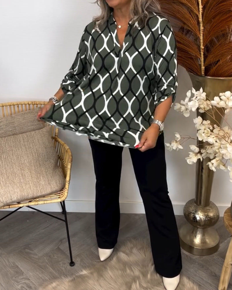 Drune | Bluse mit Langen Ärmeln und Bedruckt