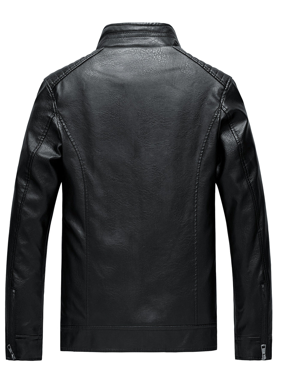 Drune | Stylische Lederjacke mit Reißverschluss Taschen