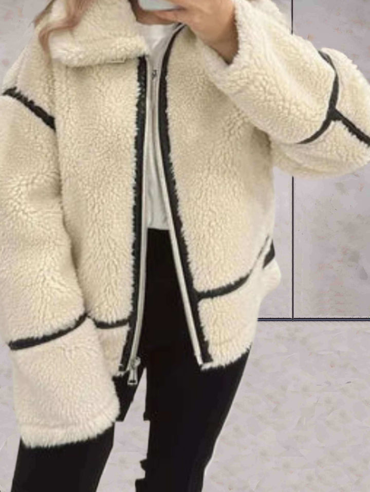 Drune | Damen Oversized Fleece Zip Jacke