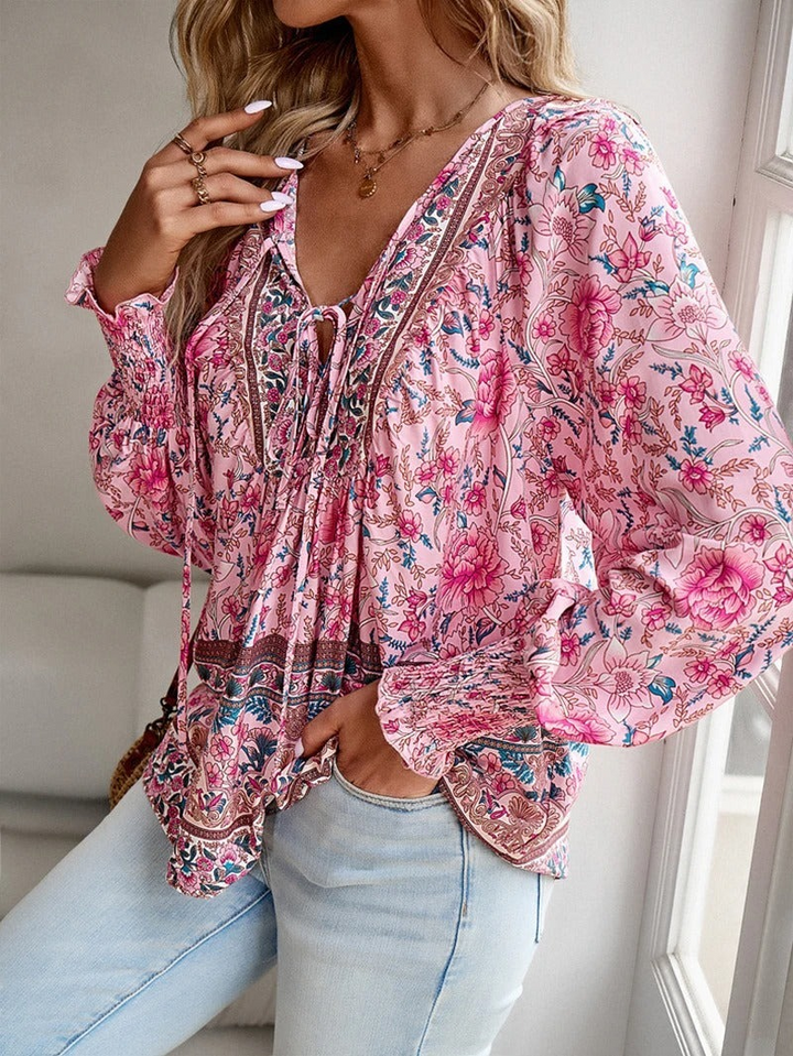 Drune | Oberteil Blumen für Frauen Elegant