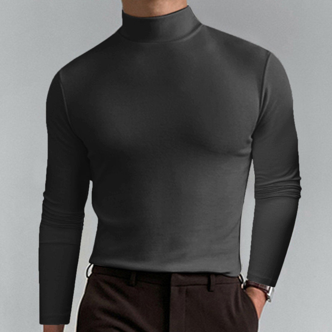 Drune | Fit Langarm-T-Shirt für Herren mit Stehkragen