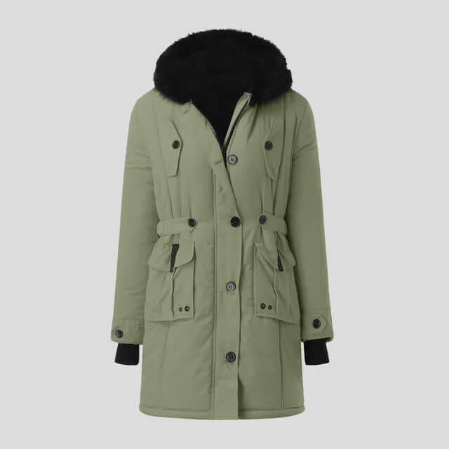 Drune | Damen Winter Parka mit luxuriösem Kunstfellkragen
