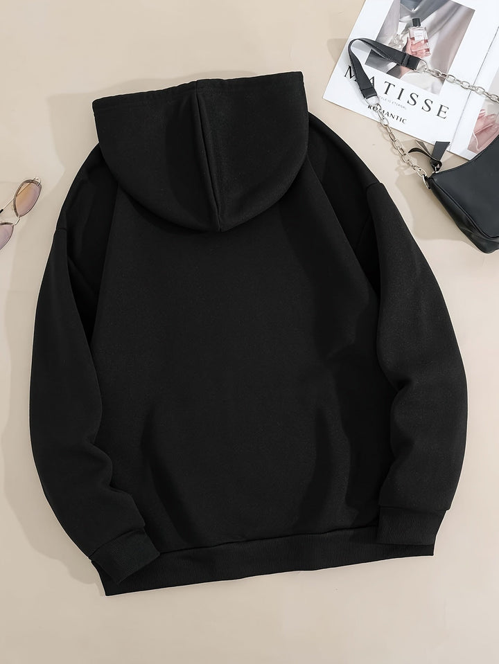 Drune | Vibrant Hoodie mit Herzdruck Baumwolle Komfortabel