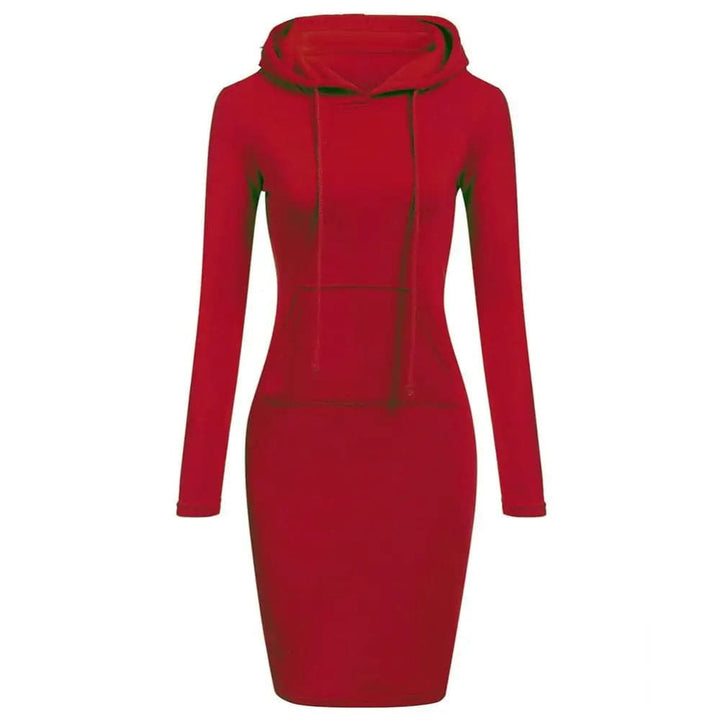 Drune | Casual Herbst Sweatkleid mit Kapuze und Kordelzug für Frauen