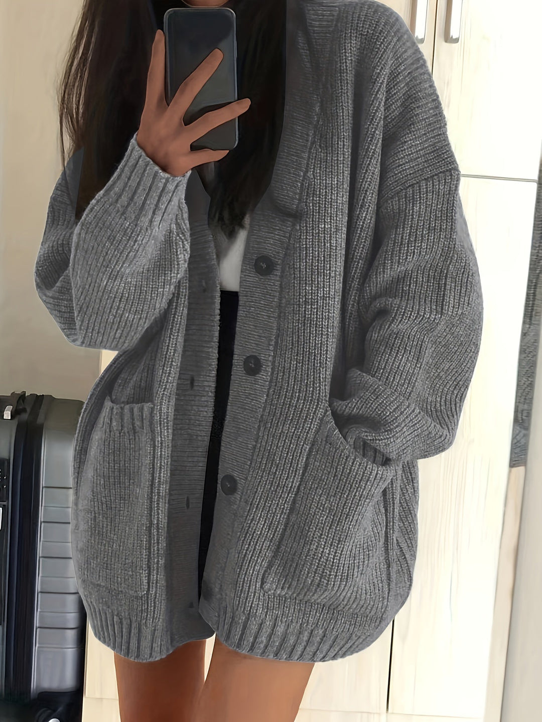 Drune | Damen Freizeit Baumwoll Strickjacke