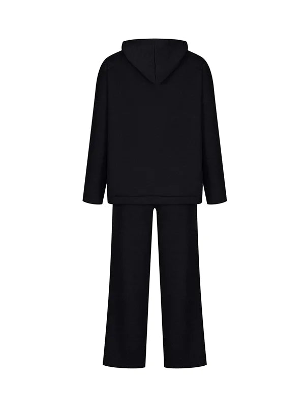 Drune | Luxus Frau Hoodie Gestreiftes Set