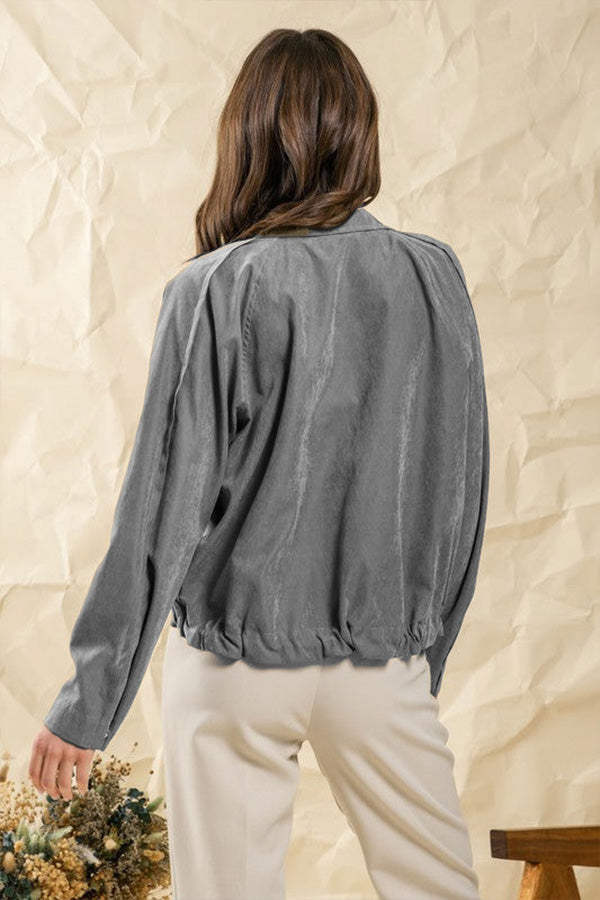 Drune | kariert Revers Mehrknopf-Zwei-Taschen-Midi-Jacke