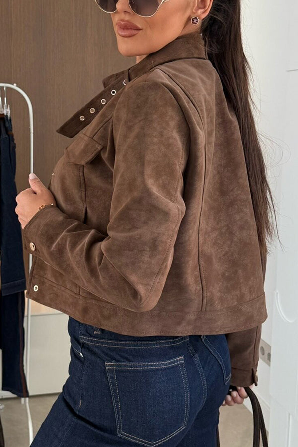 Drune | Langarm Casual Jacke mit Knöpfen