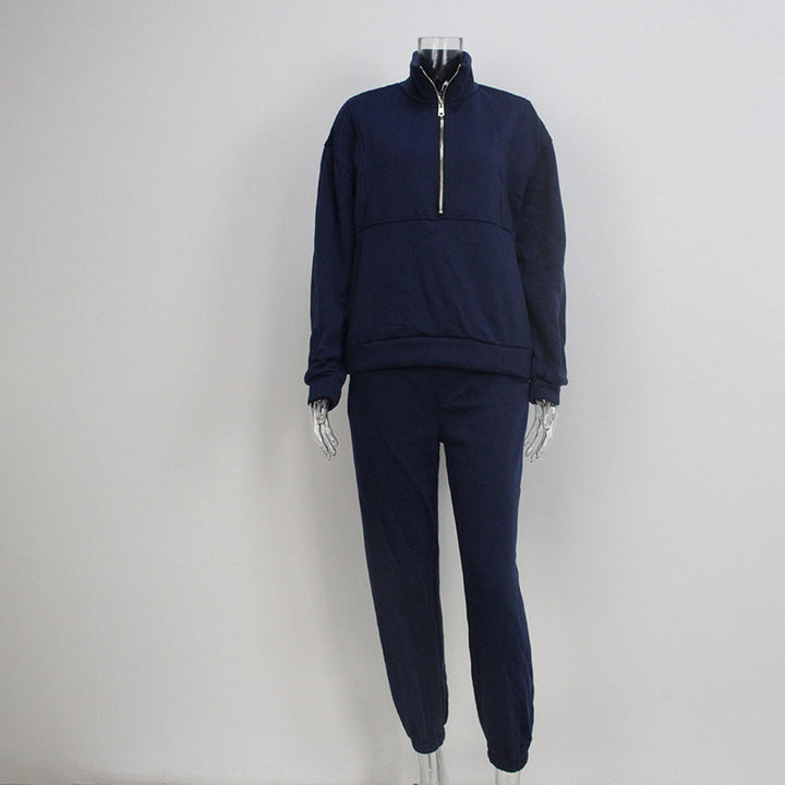 Drune | Damen 2-teiliger Zip-Hals Set für Sportliche Eleganz