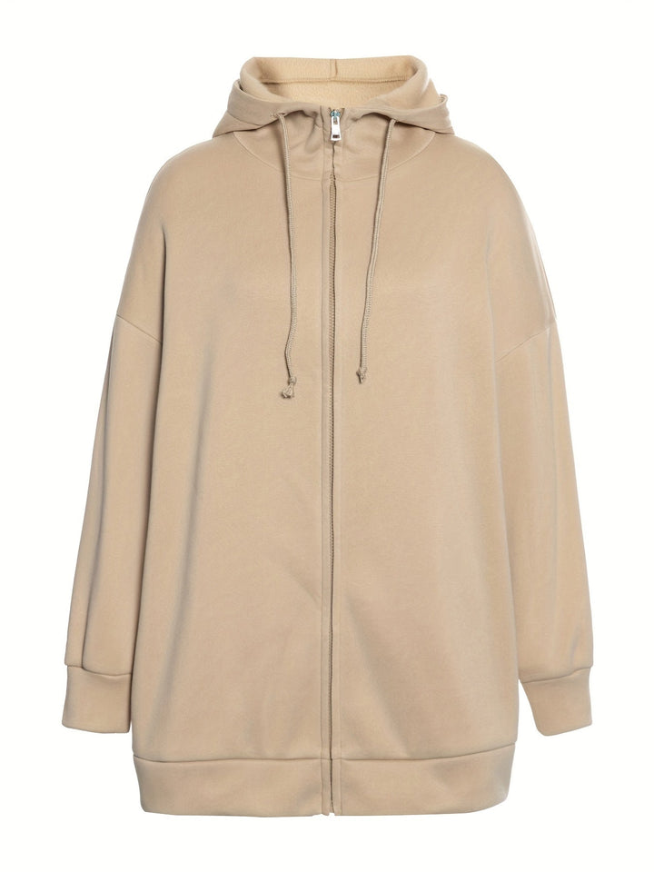 Drune | Comfort - Extrem bequemer langer Zip-Up-Plüsch-Hoodie mit Kapuze für Damen