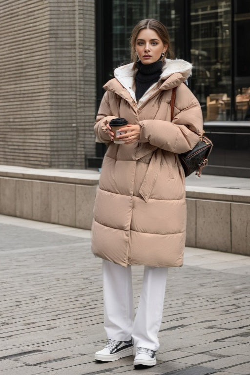 Drune | Mittellange Kapuzen-Pufferjacke