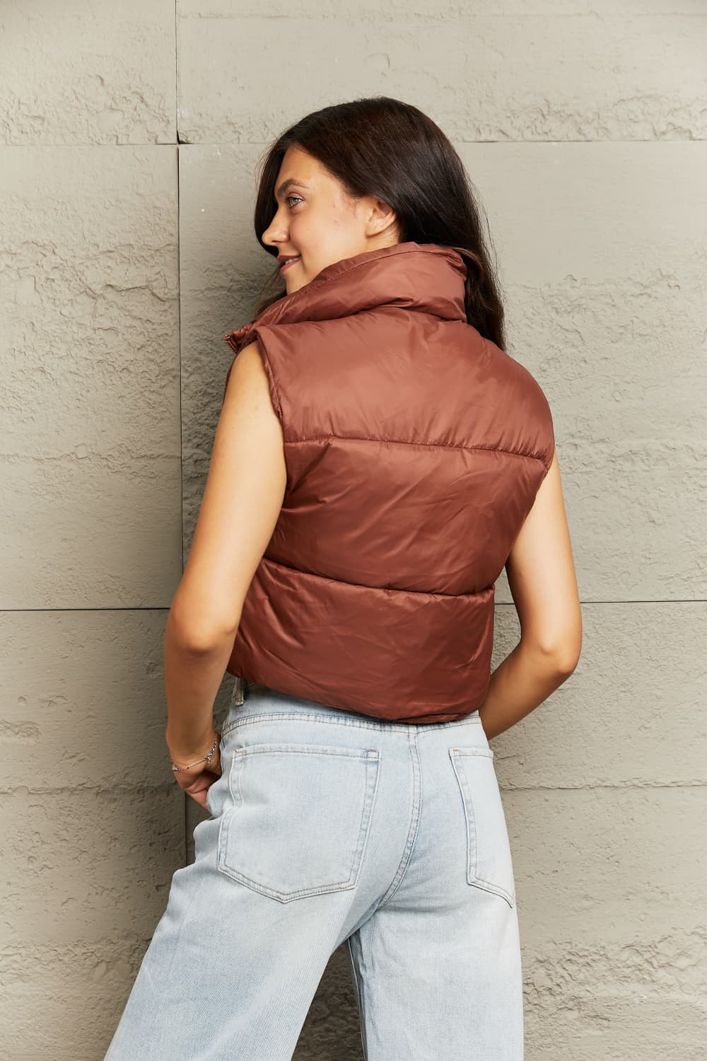 Drune | Zip-Up Drawstring Puffer Weste